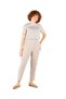 Stone Color Women's Carrot Trousers - 4