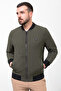 Straight Slim Fit Judge Collar Men's Coat Khaki - 39584.23Y - 4
