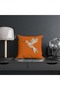 Orange Yellow Hibiscus and Bird Patterned Digital Print Decorative 4-Piece Pillow Throw Pillow Cover Set - 5