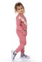Scalloped Crew Neck Two Thread Girl's Tracksuit Set MNK0573 DRIED ROSE - 3