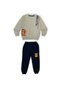 İkiiplik Unisex Kids Tracksuit Set MNK0553 BEIGE