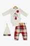 Tie Penguin Badi, Trousers, Hat Combed Cotton Set MNK0587 RED - 4