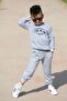Sport Kids Kangaroo Pocket 2-Thread Transitional Tracksuit Mnk0506 Gray - 7