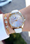 Women's White Stone Wrist Watch + Bracelet