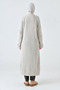 Women's Knitwear Fabric Double Pocket Detailed Shawl Collar Long Stone Hijab Clothing Cardigan 5001 - 3