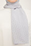 Jacquard Heart Detailed Shawl Light Gray - 4