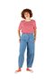 High Waist Pleated Balloon Women's Denim Pants - 5