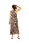 Leopard Pattern Draped Dress - 3