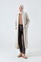 Women's Stone Knitwear Fabric Double Pocket Design Shawl Collar Long Hijab Clothing Cardigan 5001 - 8