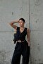 Buttoned Striped Crop Short Vest Palazzo Wide Leg Pants Oversize Blazer Jacket Pinterest Set - 7