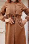 1087 Tan Plush Collared Fur Bondit Coat - 3