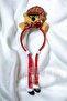 Christmas Cute and Red Crown Accessory with Bow - Dangling Teddy Bear Hat