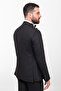 Straight Slim Fit Wide Collar Men's Groom Suit Black - 45224.23Y - 6