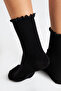 Bamboo Women's Black Ruffled Elastic Seamless Women's Socks Black Socks/Non-Marking/Non-Tightening Socks - 2