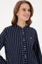 Women's Navy Blue Long Sleeve Shirt - 6