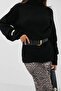 New Season Ribbed Turtleneck Thick Knitwear Tunic Sweater 24W16023 - 3