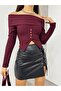 Women's Ottoman Fabric Madonna Collar Buttoned Blouse - 2