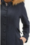 Hooded kaşe coat 712010-03 indigo - 5