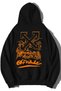 Men's Black Hooded Sweatshirt - Effwhite Back Printed