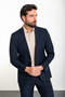 Straight Slim Fit Mono Collar Men's Suit Navy Blue - 45306.24Y - 4