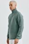 Men's Oversize Half Zip Premium Knitted Green Knitwear Sweater Mz62001 - 3