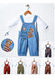 Baby Velvet Brown Salopet - 2