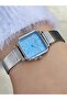 Special Design Steel Cord Cornered Dial Women's Wristwatch - 2