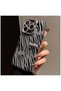 Apple iPhone 16 Pro Max Compatible Case Zebana Lucky Silicone Case Black - 2