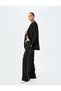 Double Waist Detailed Tie-Up Pocket Striped Wide Leg Baggy Fabric Pants - 2