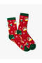 New Year's Stocking Towel Multi-Colored Patterned