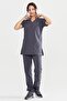 Ultralycra Basic - Lycra Doctor Nurse Uniform Set Scrubs Uniform Surgical Suit (Unisex), Asphalt - 4