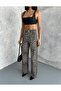 Zeo Basic Wide-Leg Pants Leopard Print Beige - 7
