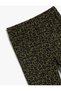 Flared Leg Trousers Leopard Patterned Elastic Waist - 3