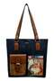 Women's Vegan Leather Yellow Shoulder Bag - Blooming Dog Design - 2