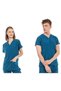 Ultralycra Basic - Lycra Doctor Nurse Scrubs Single Top Surgical Jersey (Unisex), Petrol Blue