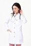 Stand Collar 85 cm Doctor Nurse Teacher Coat (WOMEN), White - 2
