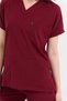 Happiness Spaniard - Lycra Doctor Nurse Scrubs Single Top Surgical Uniform (Women), Burgundy - 7