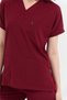 Happiness Spaniard - Lycra Doctor Nurse Scrubs Single Top Surgical Uniform (Women), Burgundy - 8