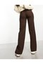 Navy Premium Cord Wide Women's Palazzo Trousers - 4