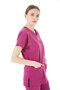 Ultralycra Spaniard - Lycra Doctor Nurse Scrubs Single Top Surgical Jersey (Women), Cherry - 2