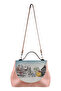 Women's Vegan Leather Pink Handbag - Take A Walk Design - 6