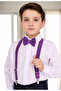 Purple Suspender, Bow Tie... White Children's Shirt - 4