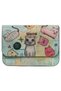 Women's Vegan Leather Green Handbag - Cats Of The World Design