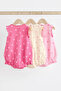 Organic Cotton Pink Polka Dot Short Sleeve 3-Piece Sleeping Bag Romper Set Alyq48963 - 5