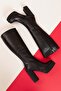 Women's Genuine Leather Platform Heeled Boots Mnz.240033 - 2