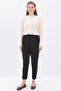 Black Pocket Elastic Waist Trousers
