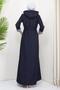 Navy Blue Long Zippered Trench Coat - Ss2332 - 5