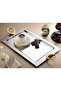Tiamo Hatır Kahve Premium 18/10 Stainless Steel Presentation Tray with Handle Promise Engagement Service Coffee Tray