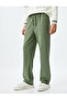 Lace-Up Waist Cotton Pocket Ribbed Sweatpants - 3