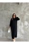 Women's Bicycle Collar Skirt Pleated Basic Knitwear Midi Dress Zyn-58747